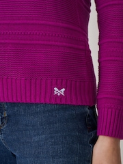 Crew Clothing Company Pink Tali V-Neck Jumper - Image 4 of 5