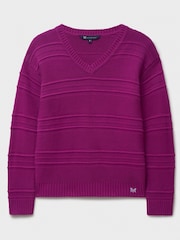 Crew Clothing Company Pink Tali V-Neck Jumper - Image 5 of 5