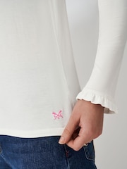 Crew Clothing Company White Frill Collar Layering Top - Image 4 of 5