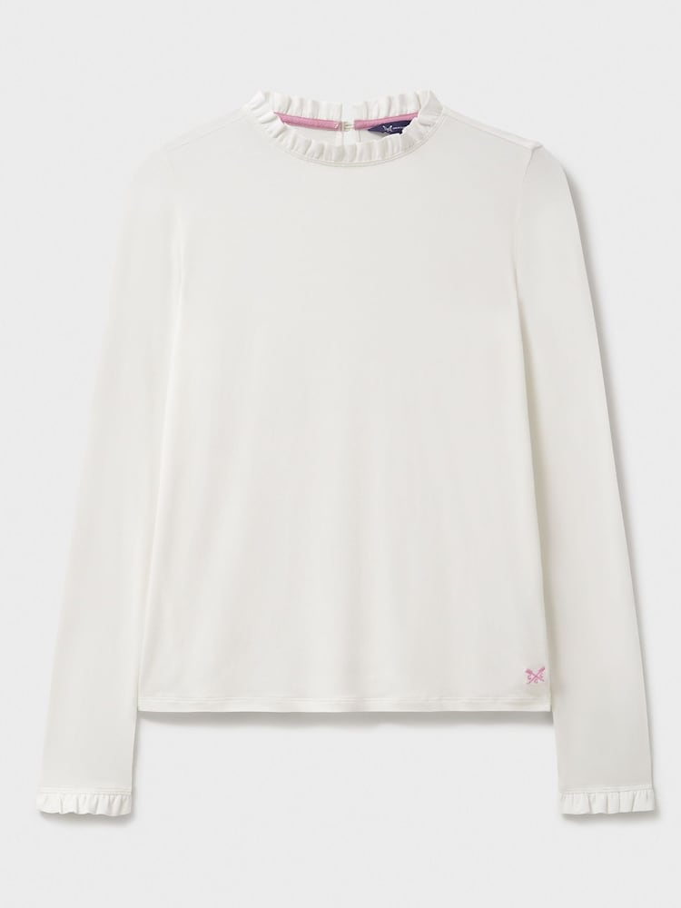 Crew Clothing Company White Frill Collar Layering Top - Image 5 of 5 Crew Clothing Company White Frill Collar Layering Top - Image 5 of 5