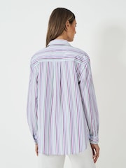 Crew Clothing Company Pink Relaxed Poplin 100% Cotton Shirt - Image 2 of 5