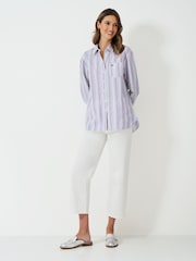 Crew Clothing Company Pink Relaxed Poplin 100% Cotton Shirt - Image 3 of 5
