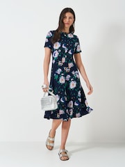 Crew Clothing Company Blue Bea Jersey Dress - Image 1 of 5
