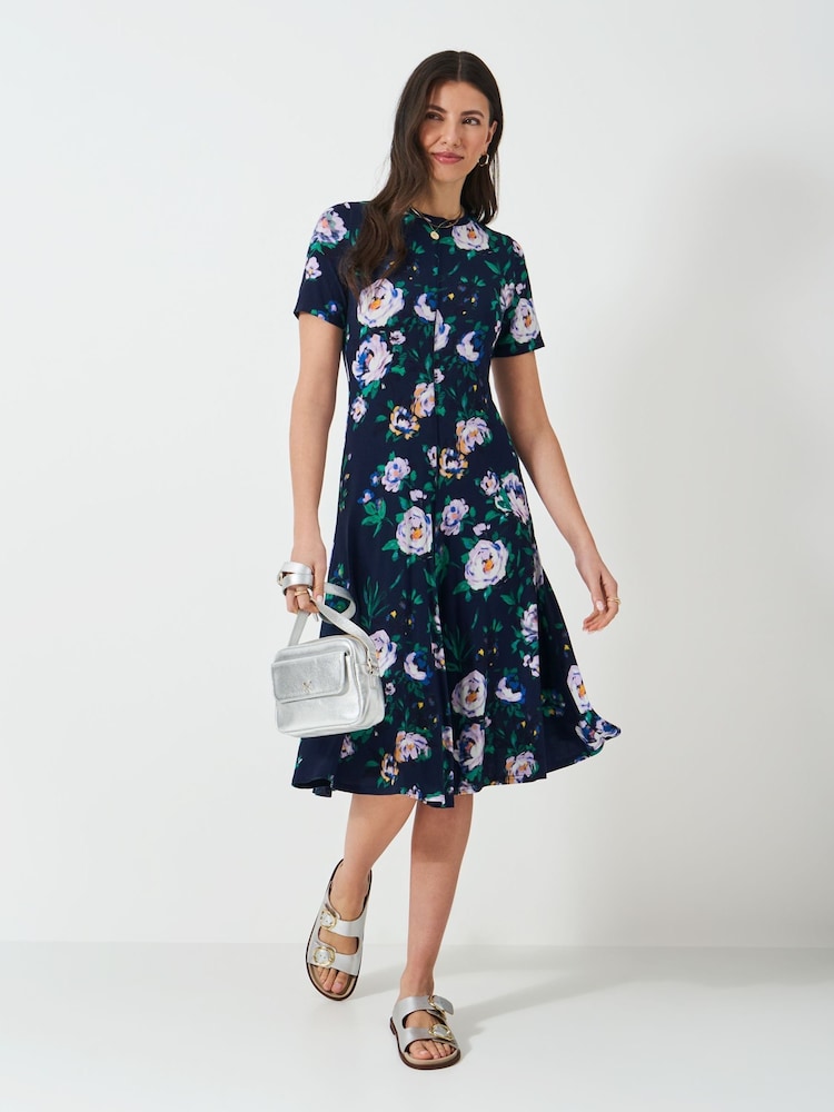 Crew Clothing Company Blue Bea Jersey Dress - Image 1 of 5