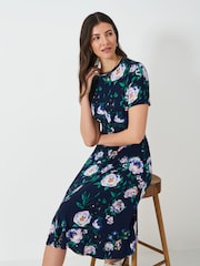 Crew Clothing Company Blue Bea Jersey Dress - Image 3 of 5