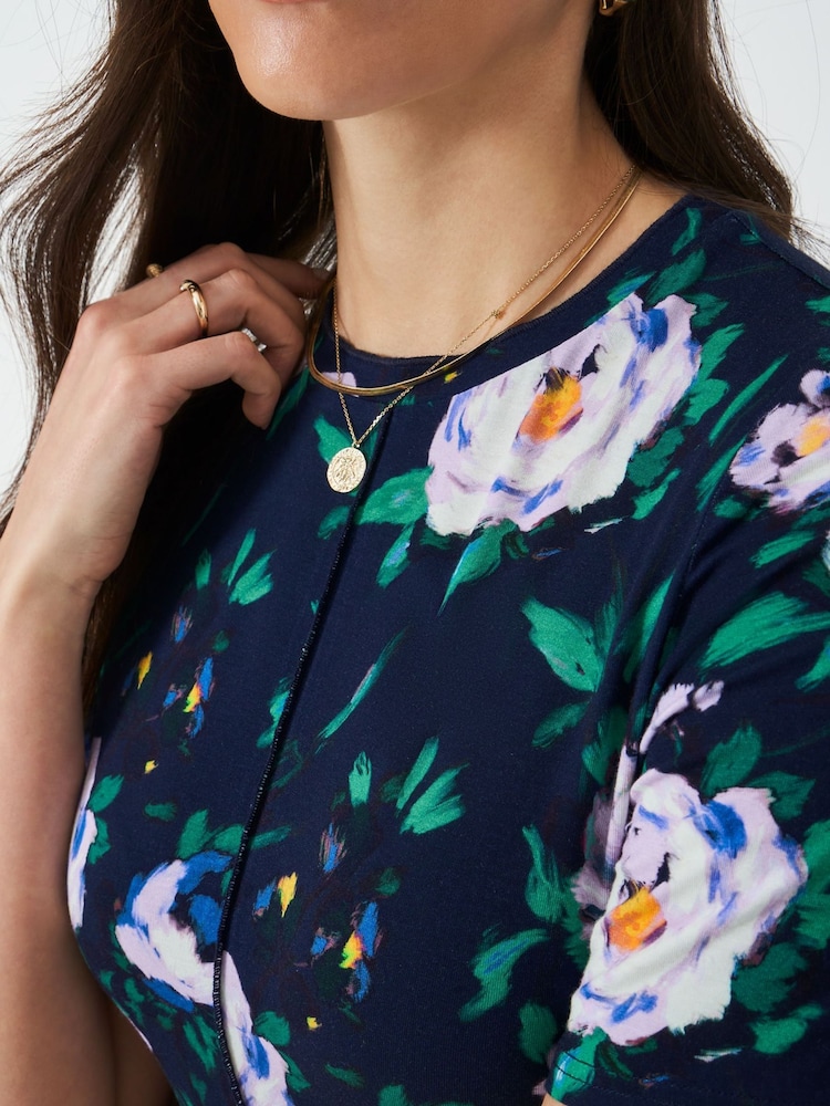 Crew Clothing Company Blue Bea Jersey Dress - Image 4 of 5