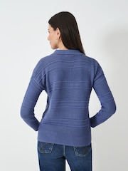 Crew Clothing Company Blue Tali Collared Jumper - Image 2 of 5