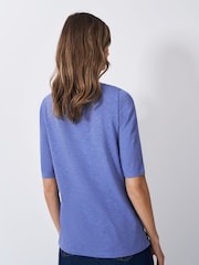 Crew Clothing Half Sleeve Slub 100% Cotton T-Shirt - صورة 4 من 5