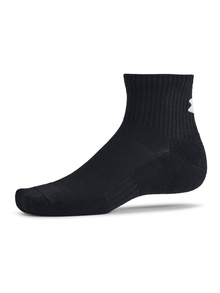 Under Armour Black Dark Unisex UA TC 3pk Qtr - Image 2 of 3