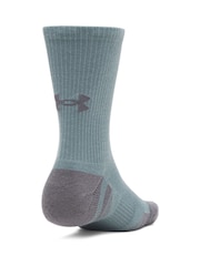 Under Armour Blue Navy Performance Tech Crew Socks 3 Pack - Image 2 of 3