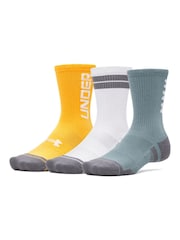 Under Armour Light Blue Perf Tech Nov Crew Socks 3 Pack - Image 1 of 3