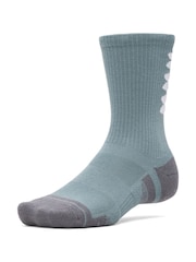 Under Armour Light Blue Perf Tech Nov Crew Socks 3 Pack - Image 2 of 3
