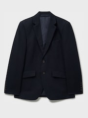 Crew Clothing Blue Cotton Linen Blazer - Image 5 of 5