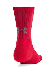 Under Armour Red Marun UA 3-Maker 3pk Mid-Crew - Image 3 of 4