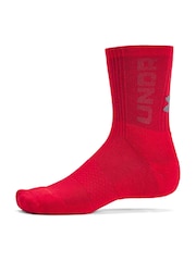 Under Armour Red Marun UA 3-Maker 3pk Mid-Crew - Image 4 of 4