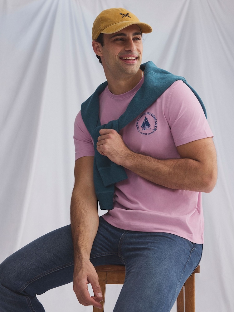 Camiseta bordada para barco Crew Clothing 100% algodão - Imagem 2 de 8