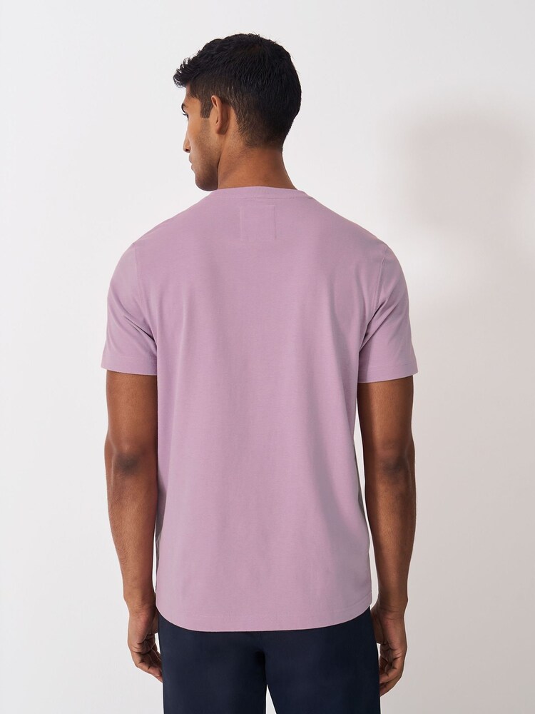 Crew Clothing Pink Embroidered Boat 100% Cotton T-Shirt - Image 5 of 8