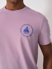 Camiseta bordada para barco Crew Clothing 100% algodão - Imagem 7 de 8