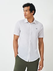 Льняная рубашка с коротким рукавом Crew Clothing Company - Изображение 1 из 5