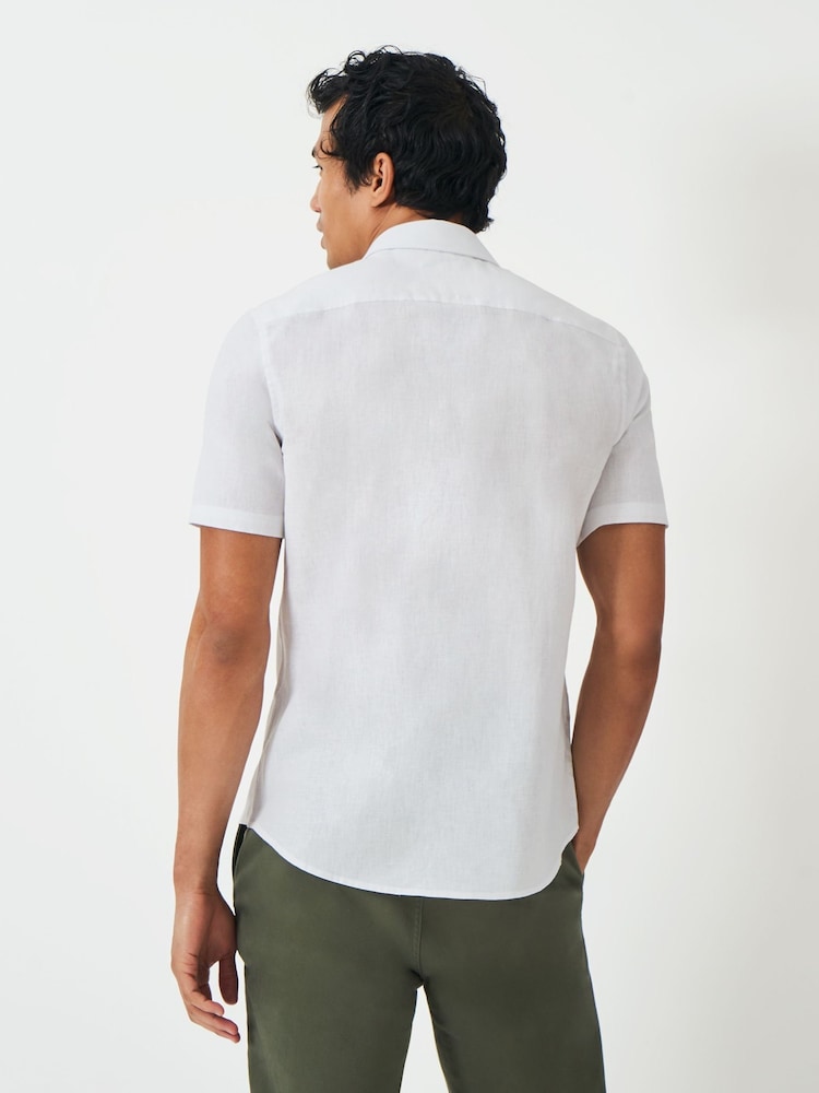 Льняная рубашка с коротким рукавом Crew Clothing Company - Изображение 2 из 5