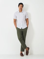 Льняная рубашка с коротким рукавом Crew Clothing Company - Изображение 3 из 5