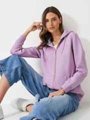 Crew Clothing Company Pink Heritage Zip Through Hoodie - Image 1 of 5