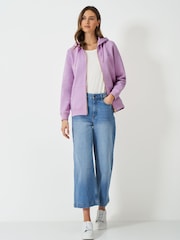 Crew Clothing Company Pink Heritage Zip Through Hoodie - Image 3 of 5