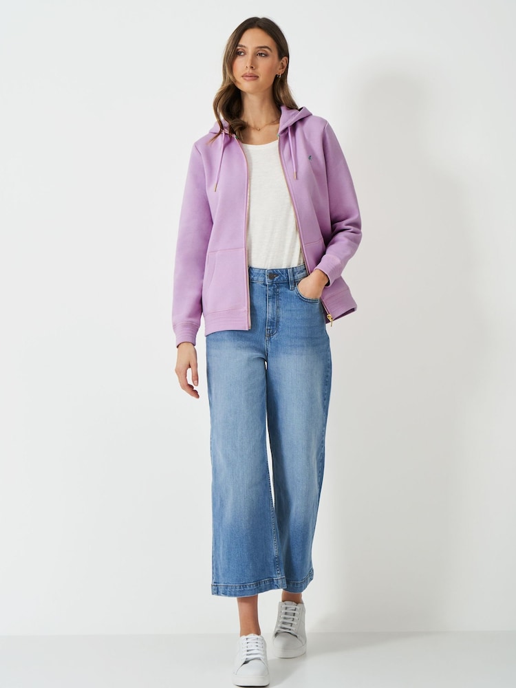 Crew Clothing Company Pink Heritage Zip Through Hoodie - Image 3 of 5