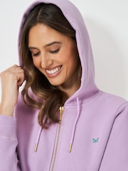 Crew Clothing Company Pink Heritage Zip Through Hoodie - Image 4 of 5