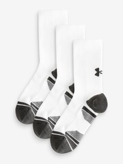 Under Armour White Junior Perform Tech Crew Socks 3 Pack - Image 1 of 6