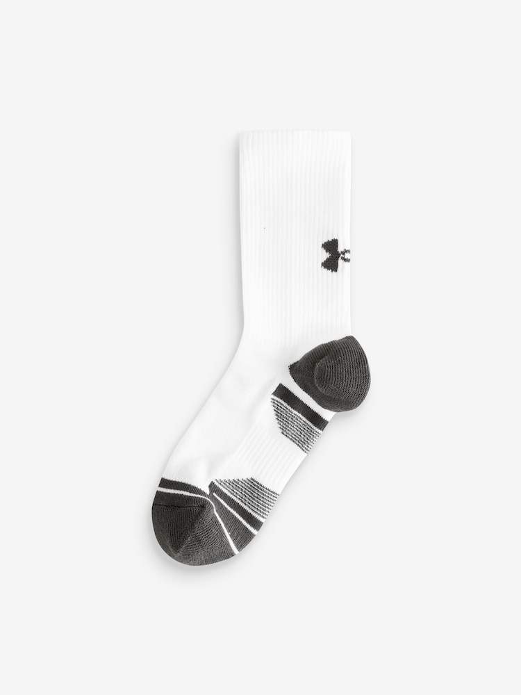 Under Armour White Junior Perform Tech Crew Socks 3 Pack - Image 2 of 6