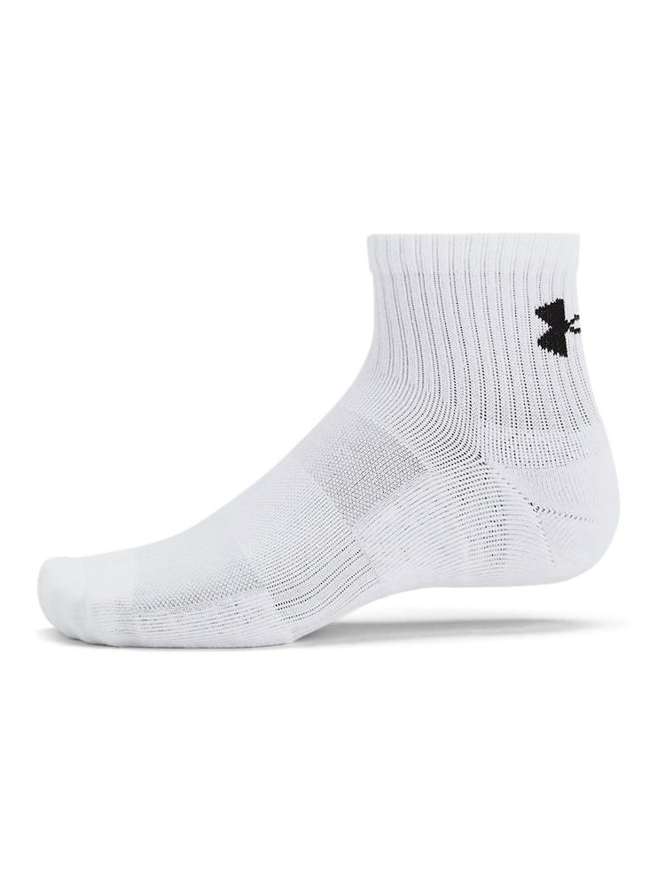 Under Armour White Off Unisex UA TC 3pk Qtr - Image 2 of 3