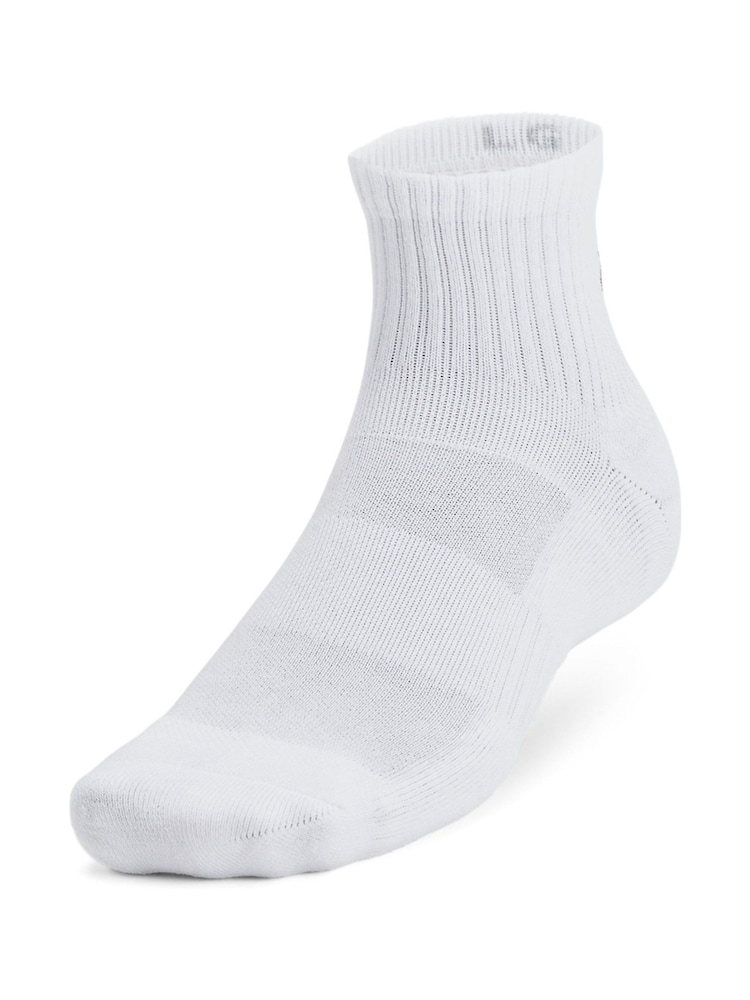 Under Armour White Off Unisex UA TC 3pk Qtr - Image 3 of 3