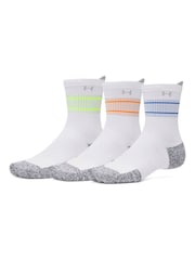 Under Armour Off White UA AD Run Cushion 3pk Crew - Image 1 of 3