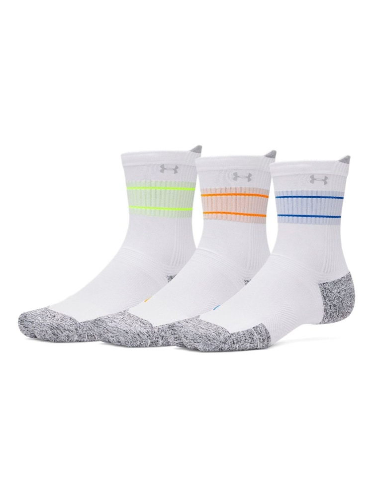 Under Armour Off White UA AD Run Cushion 3pk Crew - Image 1 of 3