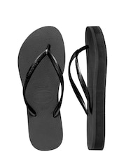 Havaianas Slim Flatform Black Sandals - Image 5 of 9