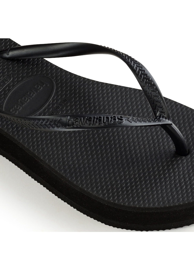 Havaianas Slim Flatform Black Sandals - Image 6 of 9