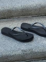 Havaianas Slim Flatform Black Sandals - Image 7 of 9