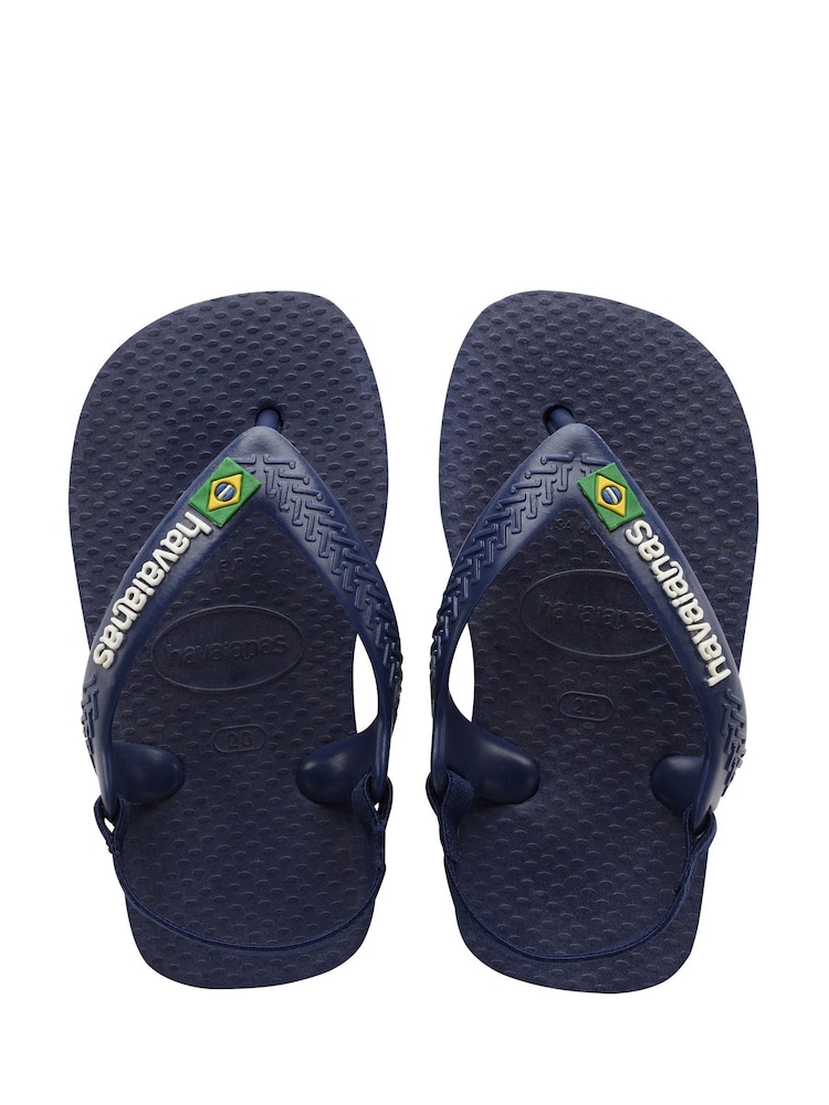 Havaianas Baby Blue Brasil Logo Sandals - Imagen 1 de 7