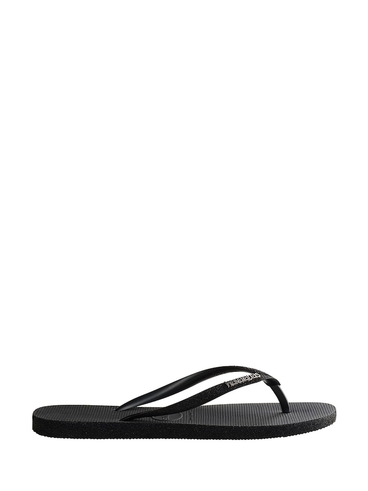Sandales Havaianas noires slim scintillantes - Image 3 of 6