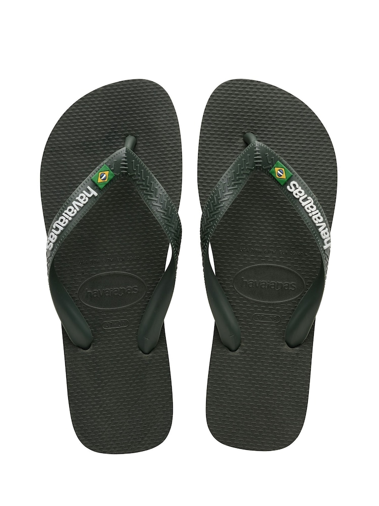 Havaianas Green Brasil Logo Sandals - Image 1 of 7