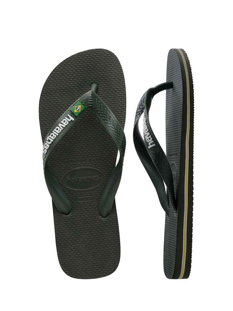 Havaianas Green Brasil Logo Sandals - Image 5 of 7
