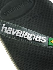 Havaianas Green Brasil Logo Sandals - Image 6 of 7