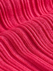 Banana Republic Pink Ribbed Merino Mock-Neck Elbow-Sleeve Jumper - Image 5 of 5
