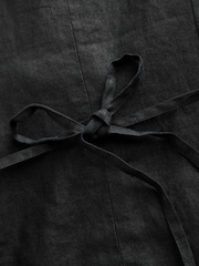 Banana Republic Black Linen Square-Neck Longline Waistcoat - Image 8 of 8