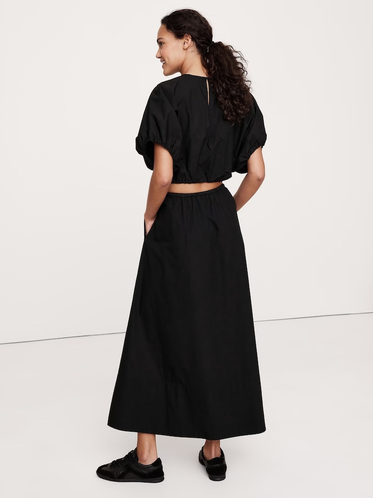 Zwart - Banana Republic Poplin top met bubbelzoom en cropped zoom - Image 2 of 4