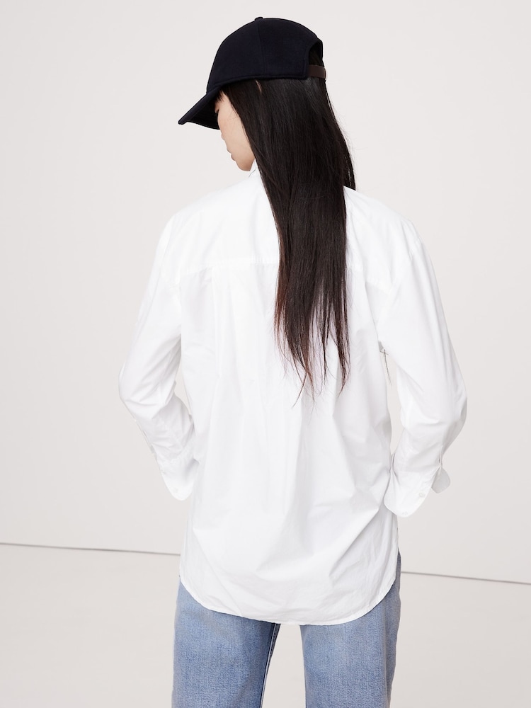 Banana Republic White The Everyday Linen Shirt - Image 2 of 4