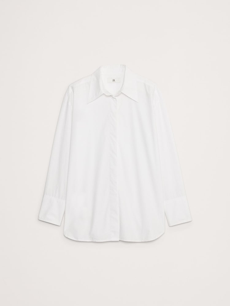 Banana Republic White The Everyday Linen Shirt - Image 4 of 4