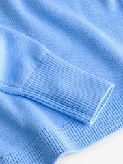 Banana Republic Blue Cotton-Silk Crew-Neck Jumper - Image 5 of 5
