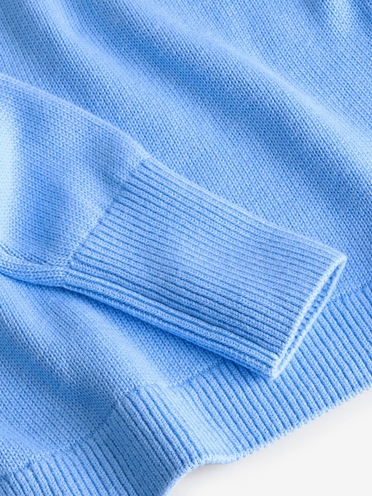 Banana Republic Blue Cotton-Silk Crew-Neck Jumper - Image 5 of 5